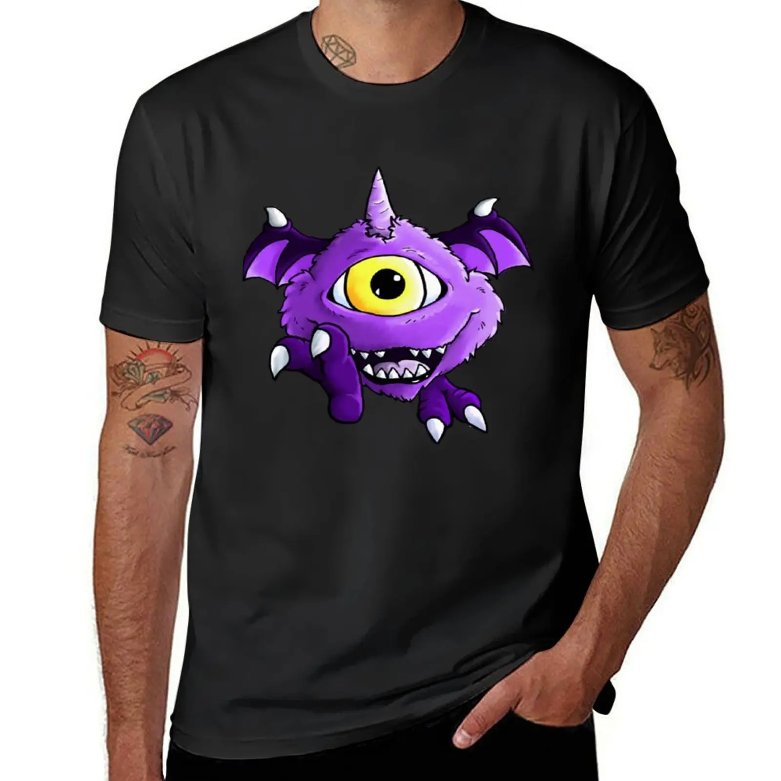 one eyed one horned flying purple people eater T-Shirt tops animal prinfor boys oversizeds mens graphic t-shirts big and tall