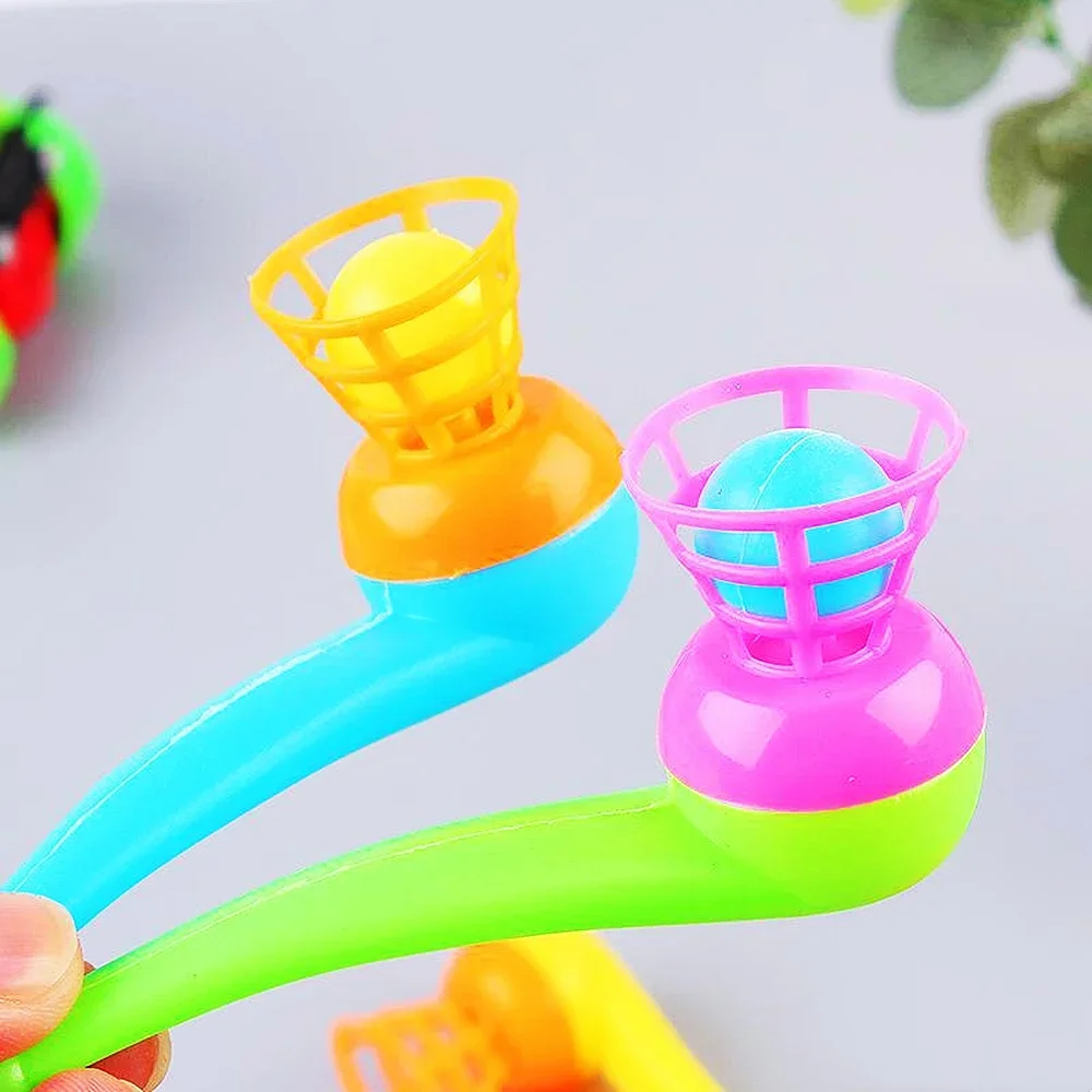 10Pcs Fun Magic Blowing Pipe Floating Ball Game Kids Birthday Party Favors Keepsakes Carnival Christmas Party Prizes Piñatas Toy