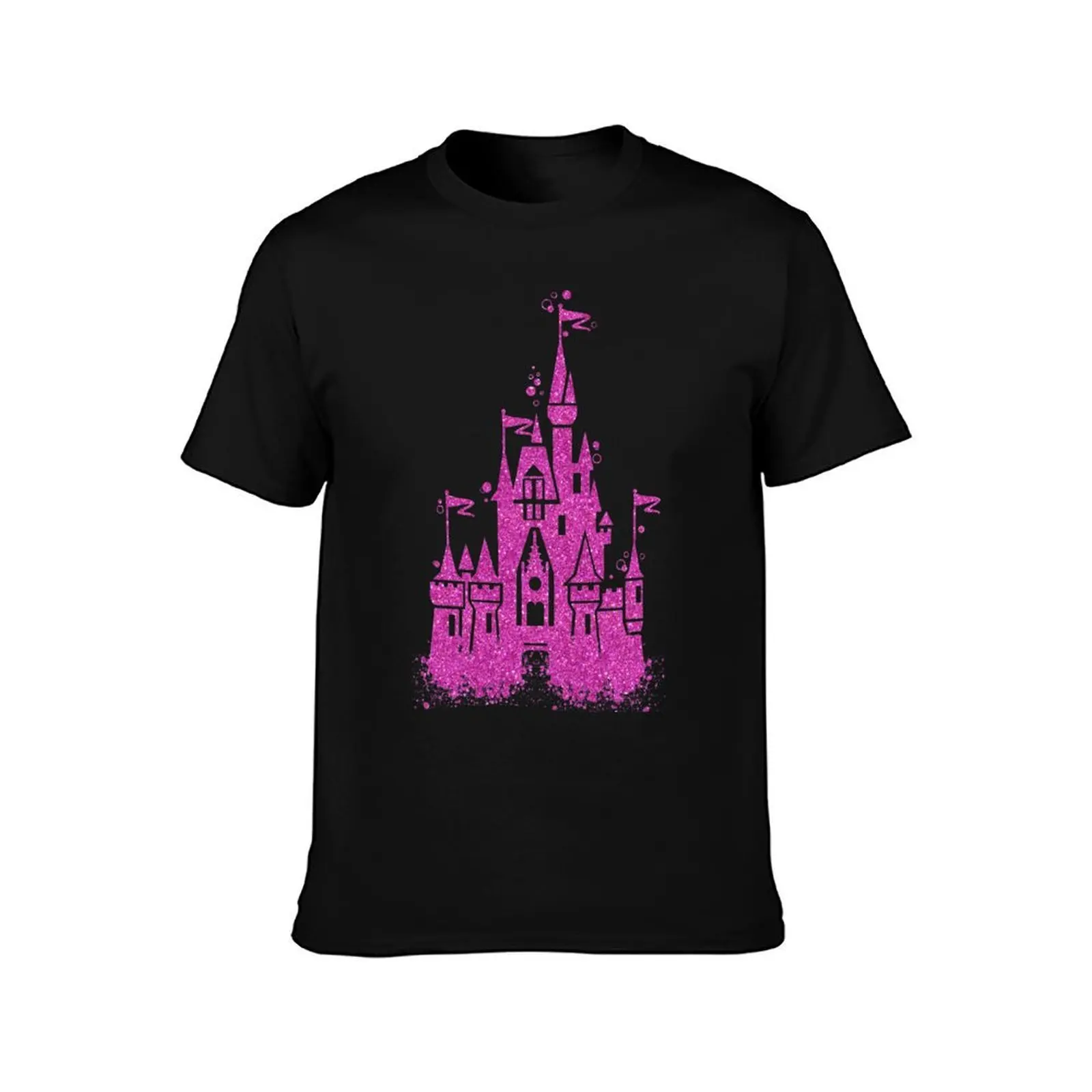 Princess Castle T-Shirt, Summer Casual Cotton Tee, Oversized Streetwear Tops, Vintage Graphic Print, Loose Fit Short Sleeve