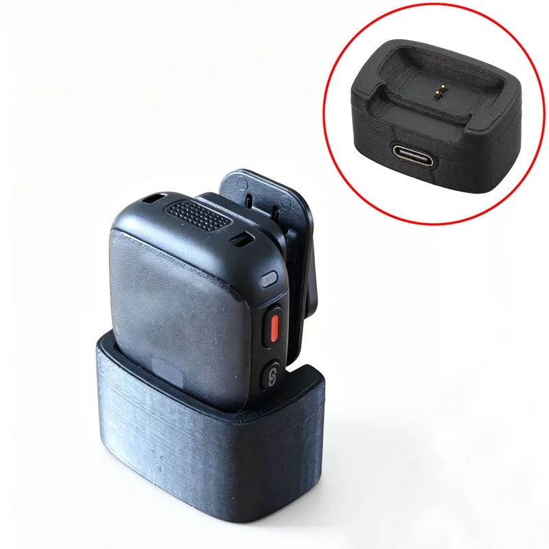 1PCS 5V Type-C Port Magnetic Charging Dock Single Transmitter Charger Stand 3D printed Replacement Parts for DJI MIC Mini2/Mic3