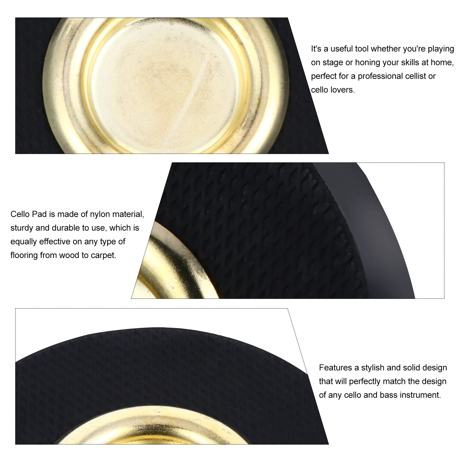 

Bracket Non-slip Mat Cello Floor Protector Nylon Material Violoncello End Pin Stand