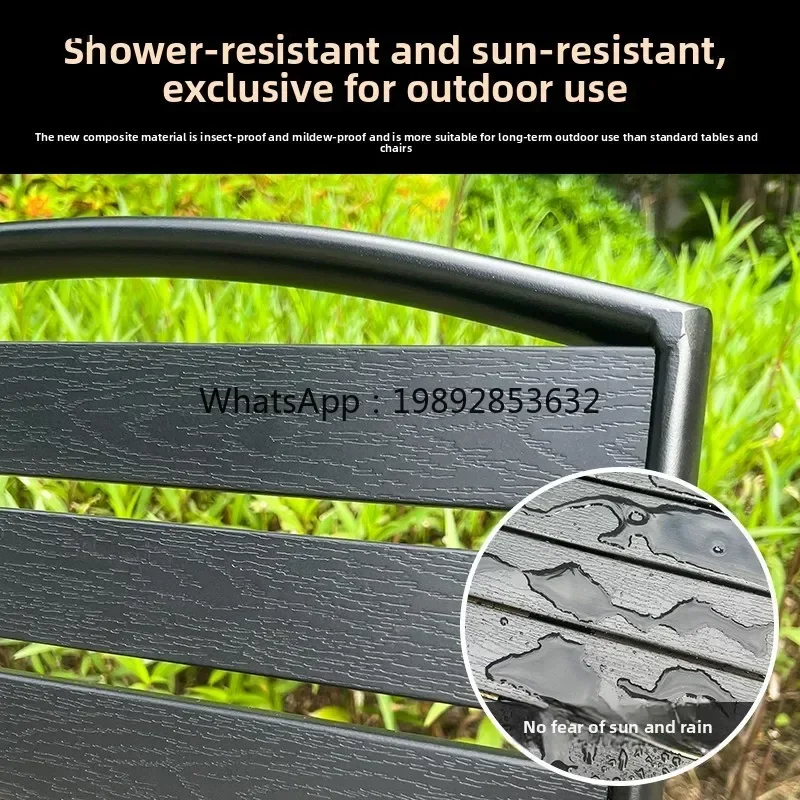 LYY Kunststof Houten Tafelblad Binnenplaats Balkon Tuinvilla Openlucht Buitentafel en stoelen