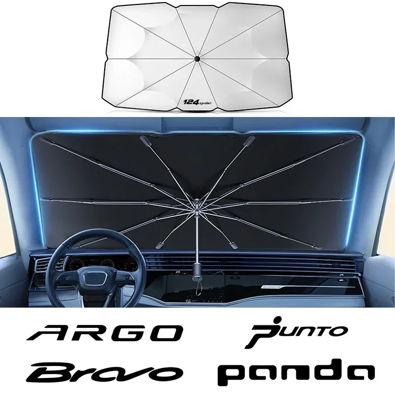 

Car Windshield Sun Shade Blocks, UV Ray Reflector Umbrella, For FIAT 124SPIDER ALBEA ARGO BRAVO CRONOS IDEA TIPO Panda PUNTO UNO