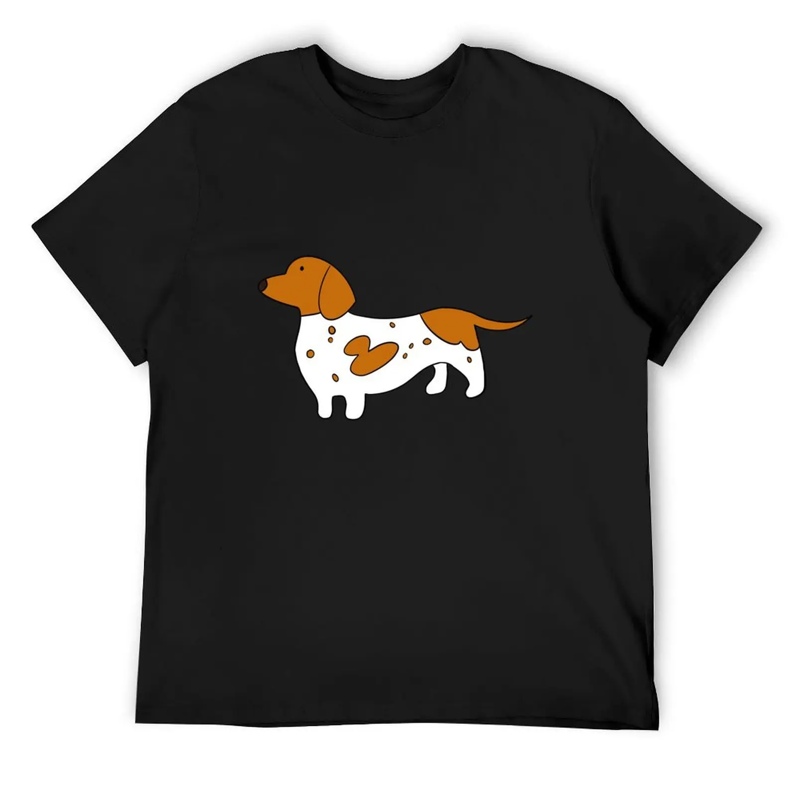 Red Piebald dachshund weenie dog sticker T-Shirt custom t shirt man t shirt plus sizes essential t shirt plus size men clothing