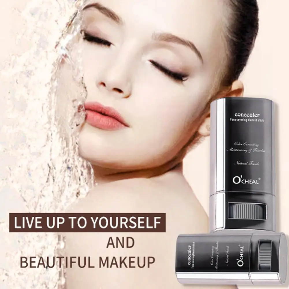 1pcs Eraser Foundation Stick Moist Light Concealer With Big Brush Makeup Long-lasting Beauty Face Foundation Y6W2