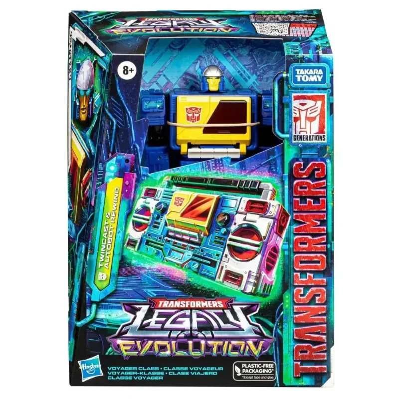 อะนิเมะ Takara Tomy Hasbro Transformers Legacy Evolution Voyager Twincast Rewind Action Figure Collection เครื่องประดับงานอดิเรกของเล่น