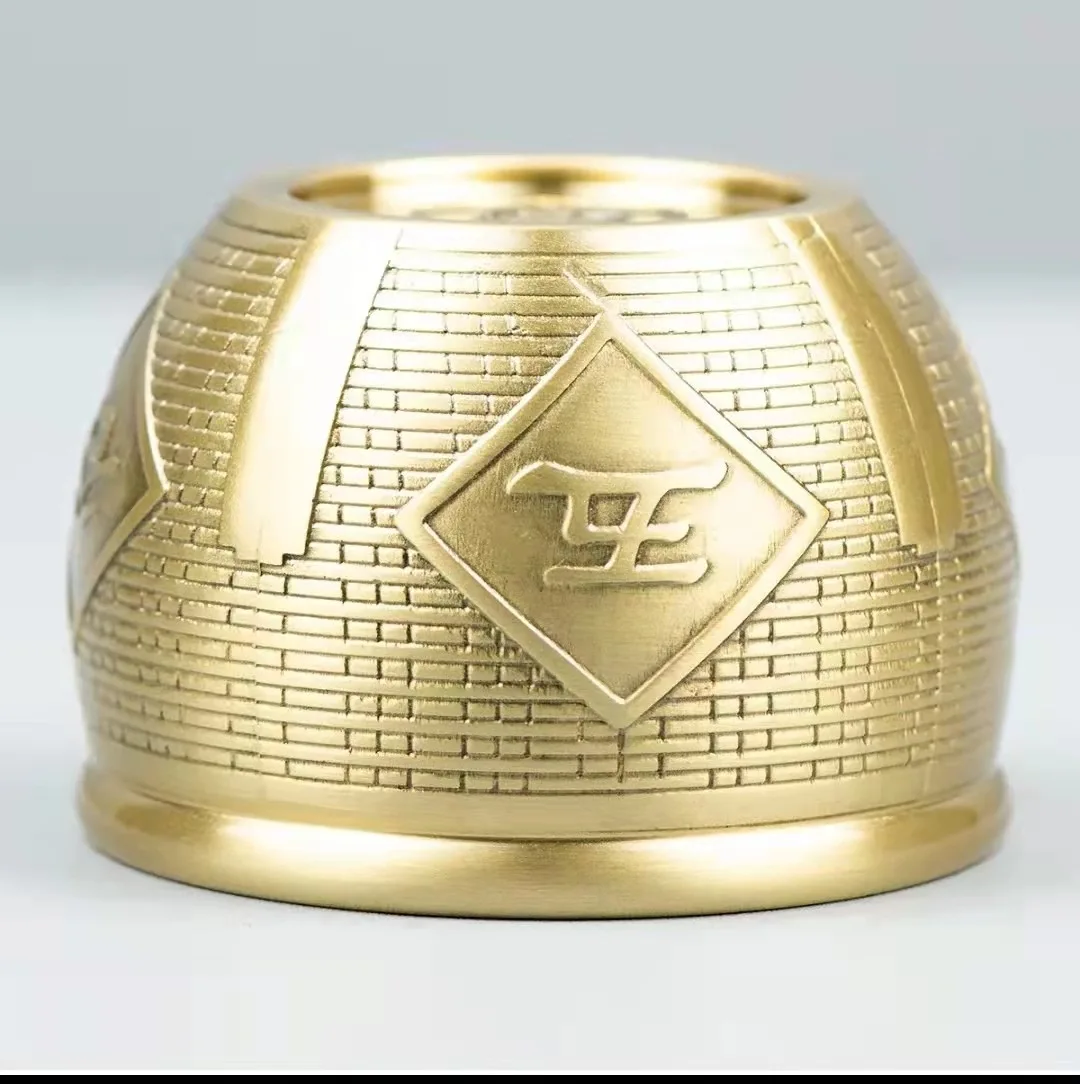 Brass grain harvest jar attracts wealth, rice jar, copper ware, treasure pot ornaments, high-quality copper coins