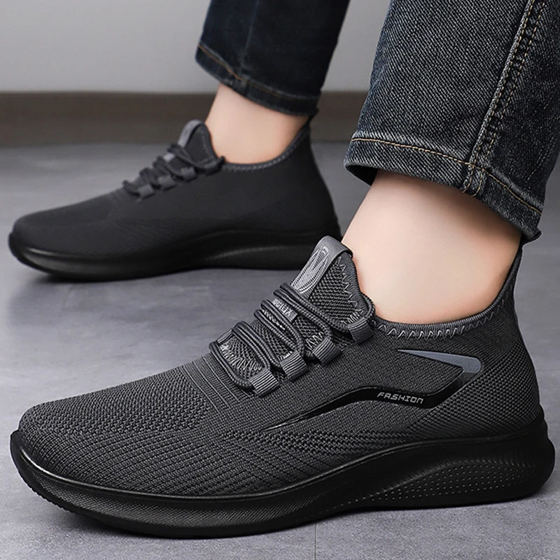 Men Walking Sneakers Mesh Slip On Lightweight Running Shoes Non Slip Outdoor Sports Shoe Training Breathable Comfortable Summer