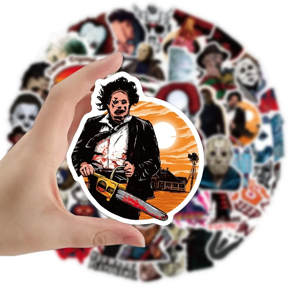 10/25/50pcs Mixed Horror Movie Characters Stickers Graffiti for Suitcase Notebook Guitar Laptop Phone Stationery Water Bottle