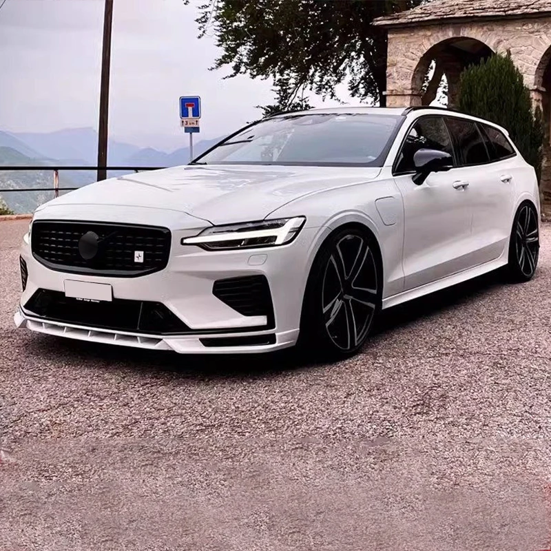 For Volvo S60 V60 2020-2025 Front Bumper Lip Chin Diffuser Splitter Bodykit 3Pcs/Set Painted Varied Color Exterior Accessories view 5