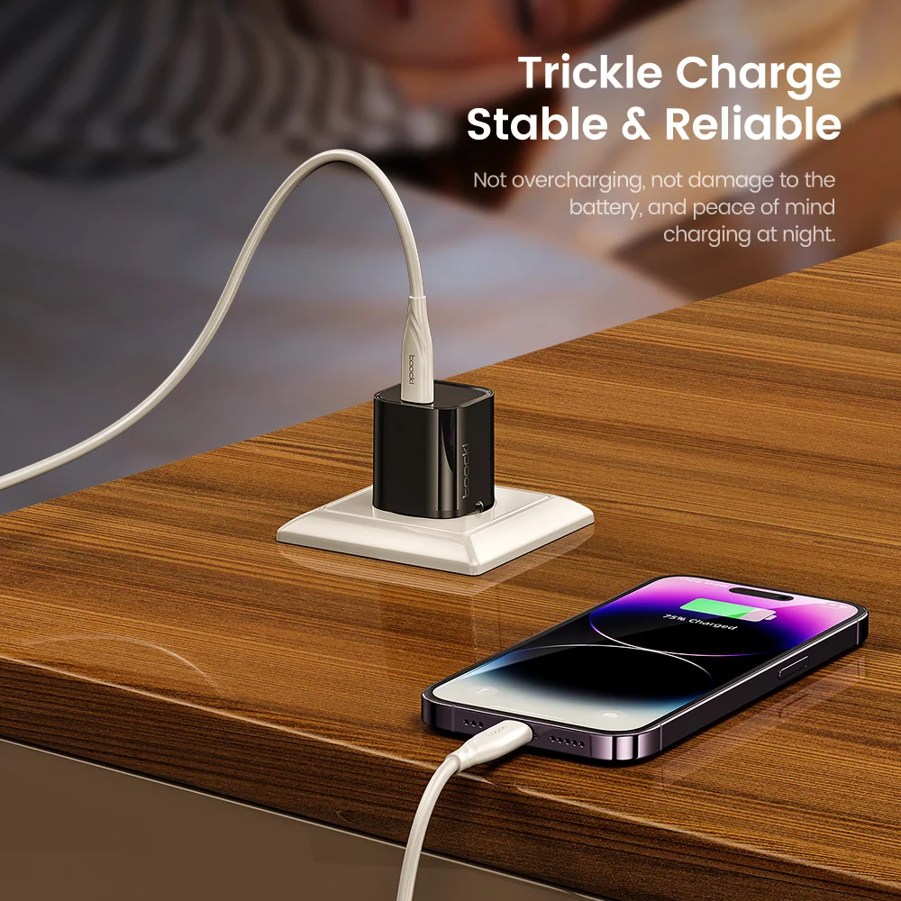 Toocki 20W Type C GaN chargeur PD QC 3.0 Charge rapide USB Type C chargeur de téléphone pour iPhone 15 14 13 12 11 Pro Max iPad Charge
