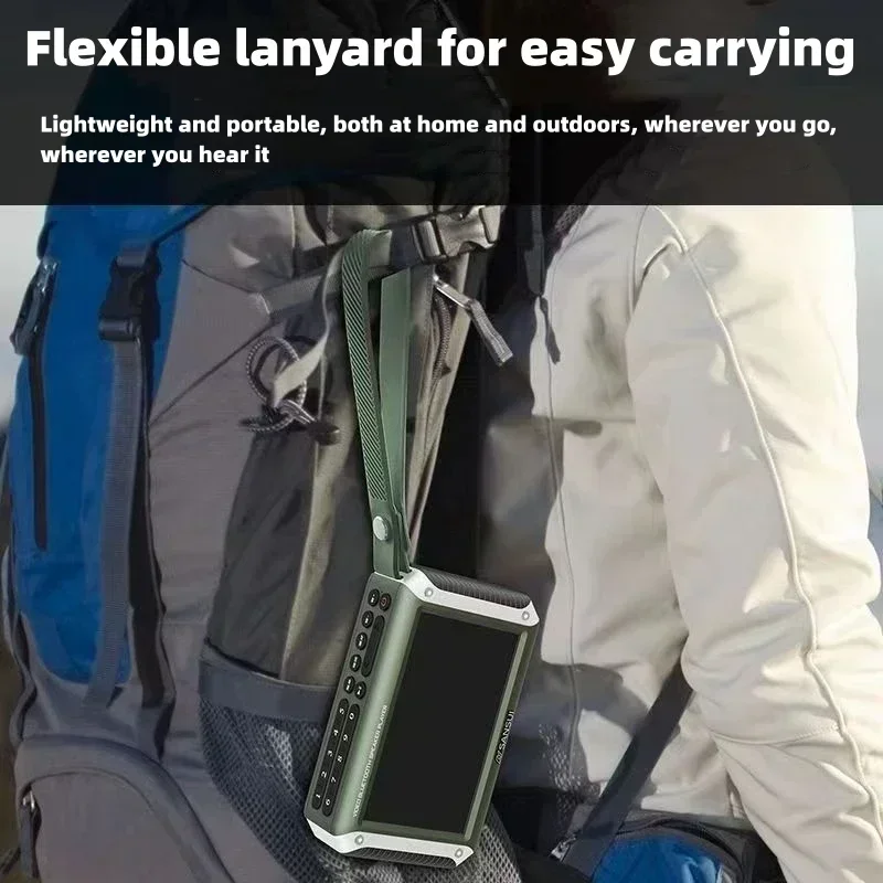 SANSUI F53 4.3 بوصة HD FM/MW/SW راديو المكونات في بطاقة الموسيقى مشغل فيديو في الهواء الطلق المحمولة قابلة للشحن سماعة لاسلكية تعمل بالبلوتوث مكبرات الصوت