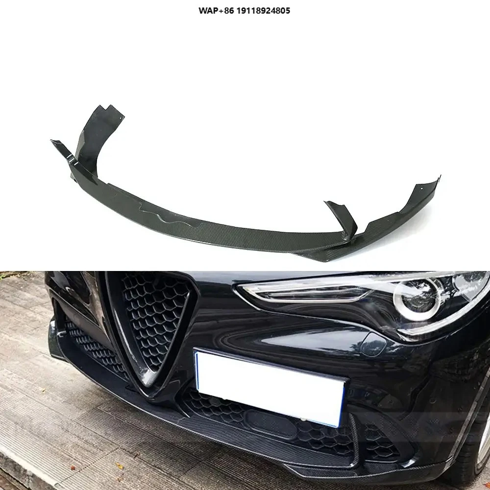 

Carbon Fiber Front Bumper Lip for Stelvio Sport Utility 4-Door 2017-2018