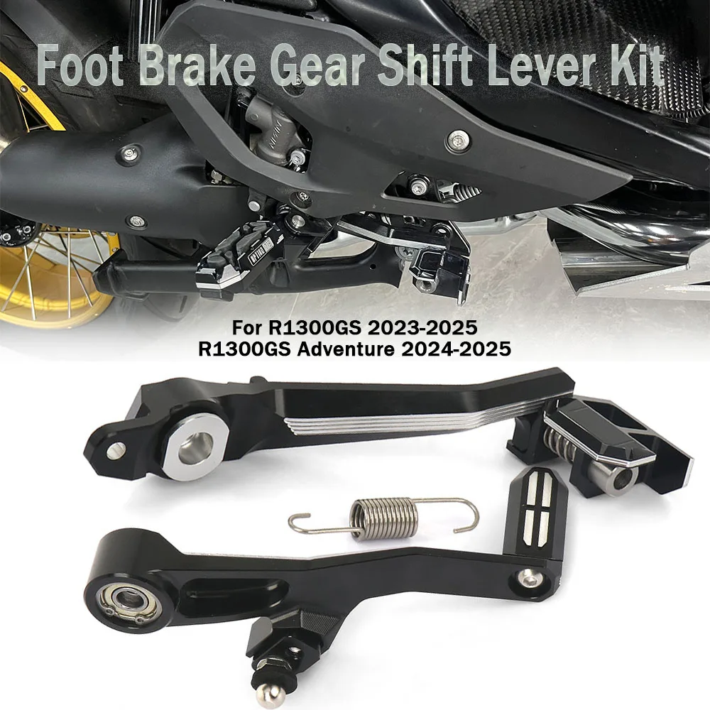 

For BMW R1300GS Adventure GS1300 R 1300 GS ADV 2023 2024 2025 Motorcycle Accessories Aluminum Rear Foot Brake Pedal Lever Kit