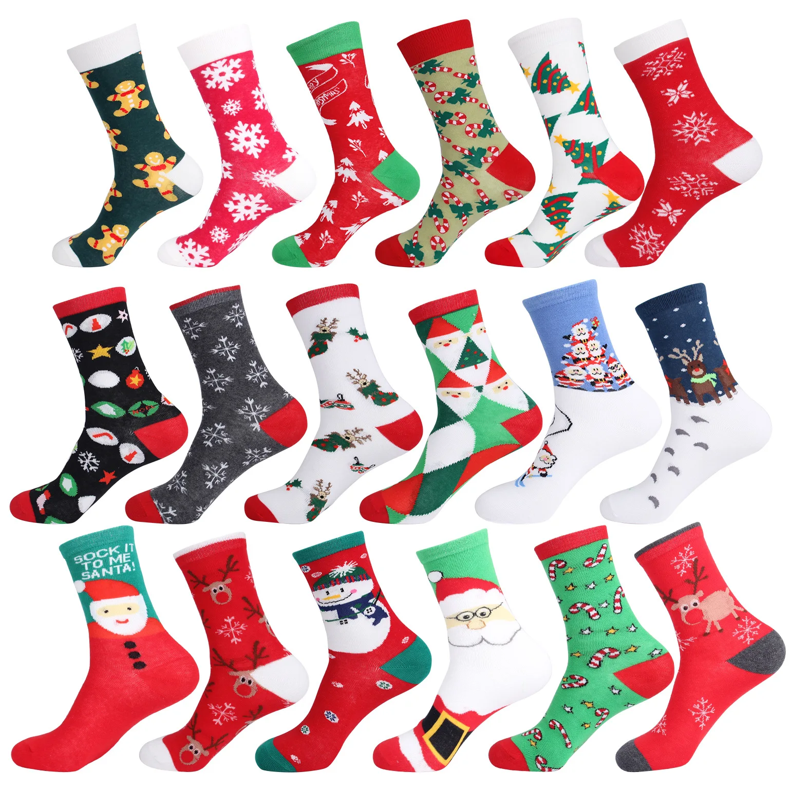 

New Arrival Cartoon Christmas Socks Women's Socks Cotton Santa Claus Socks Christmas Tree Happy New Year Socks Christmas Gift