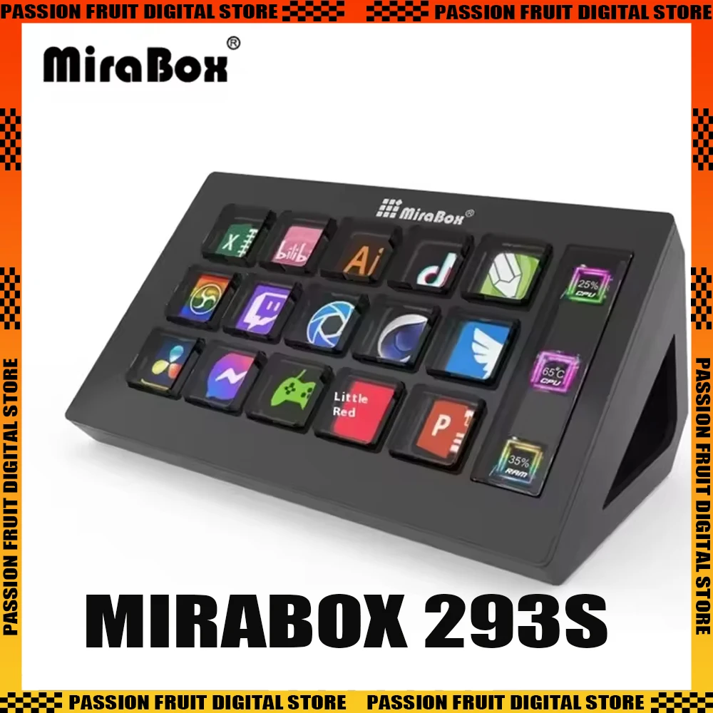 MiraBox 293s StreamDeck 15-Key Visual Keyboard Numeric Keyboard Live Broadcast Controller Programming Customized Gamer Keyboard