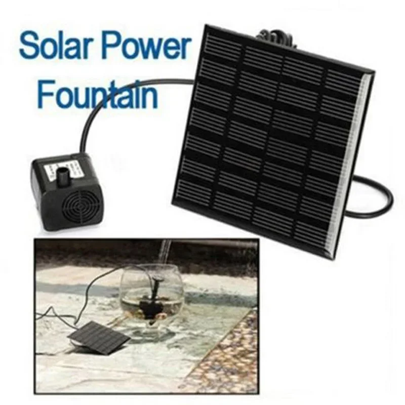 Solar Water Fountain Square Pool Pond Waterfall Fountain Garden Outdoor Decoration Solar Powered Floating Bird Bath