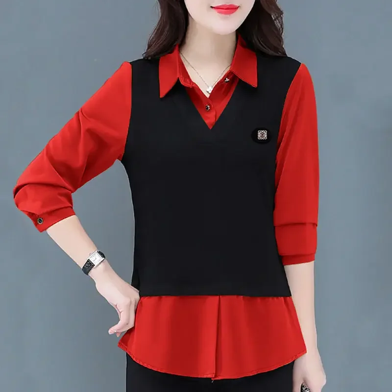 Blouse Women Shirt Fall Two Pieces Shirts Women\'s Top  Women\'s Clothing Blusas Mujer