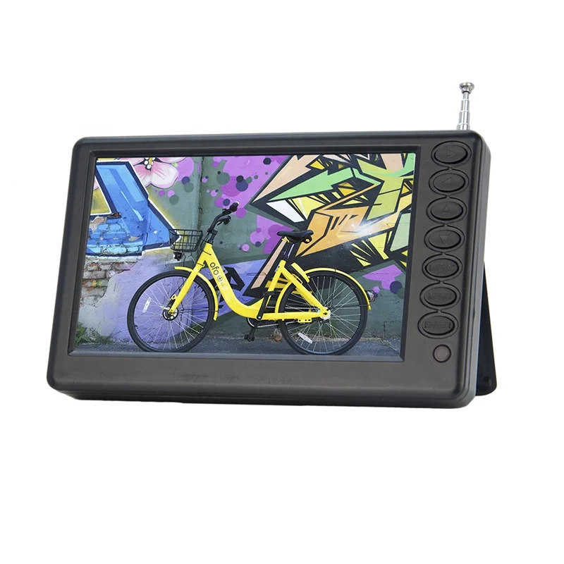 Rechargeable 5 Inch Mini Portatil Small Tv Dvbt2 Atsc Isdb Flat Sreen Tv for Car Firestick TV Tuner Car Headrest
