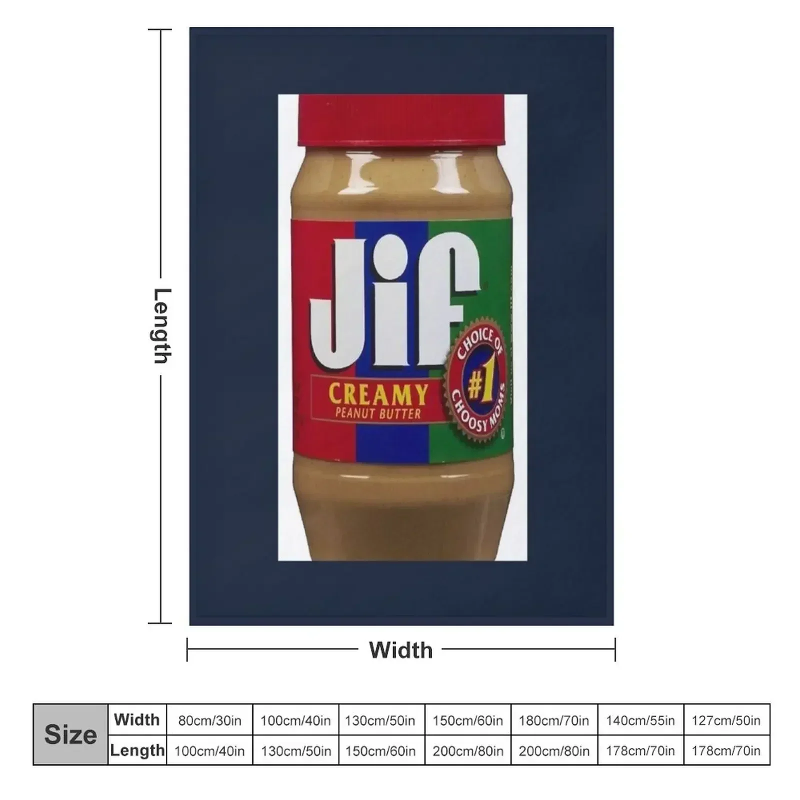 Jif Peanut Butter Extra Creamy Throw Blanket Comforter Luxury Throw Summer Beddings Shaggy Blankets