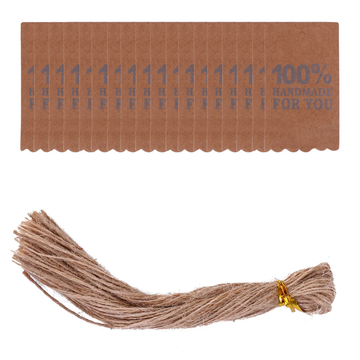 

1 set Handmade Kraft Paper Tags Brown Gift Hangtags With Twine String For Price Label Clothing Tags Christmas Craft Bookmarks