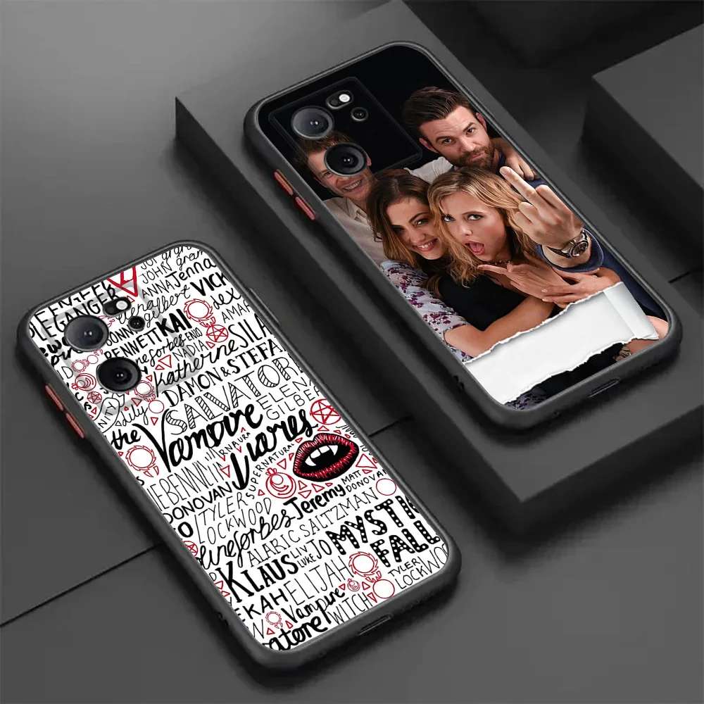 Phone Case For Xiaomi Redmi Note 13 Pro 12s 12c 12 12t 12x 11s 11t 11 Lite The Vampire Diaries Translucent Matte Soft Back Cover