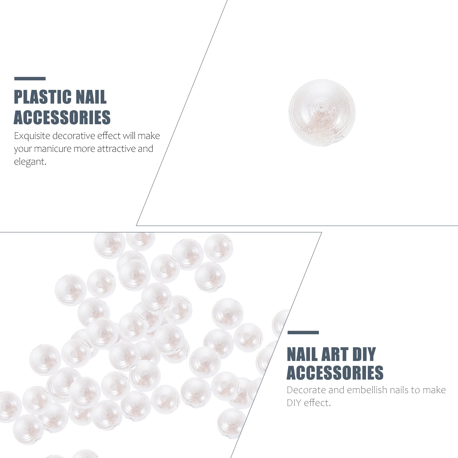 

10000pcs Pearl Charms Manicure Accessories Art Embellishments Diy Decorations Supply Plastic Studs Nail Patches