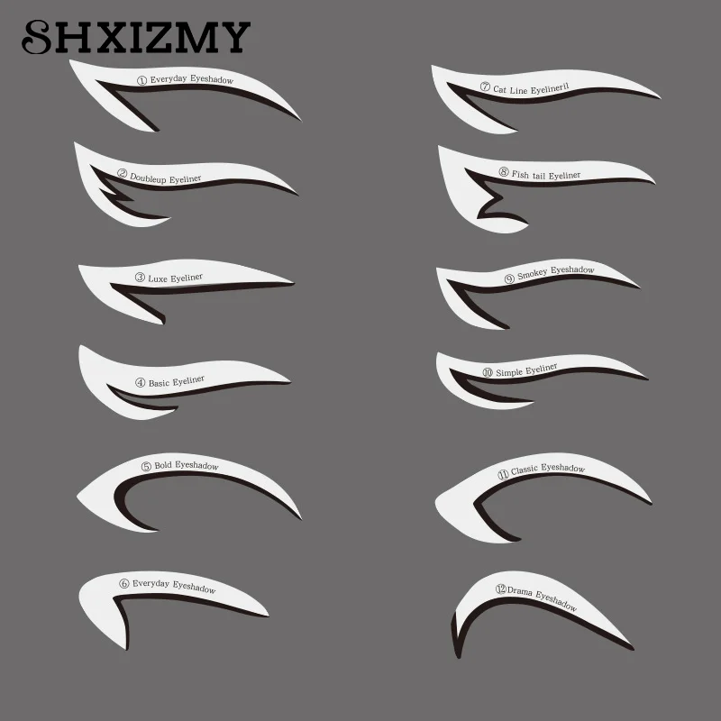 Oogmake-Up Stencils Sticker Kaart Eyeliner Sjabloon Eyeliner Oogschaduw 3 Minuten Lui Vormgeven Tool Styling Tekening Gids Nieuwe Stijl