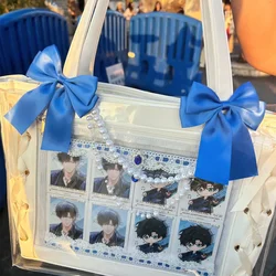 luxury Ita bag bow ,Detachable Pearl necklace,Ita bags Accessories,long streamers Ribbon Award,Lolita gate knot