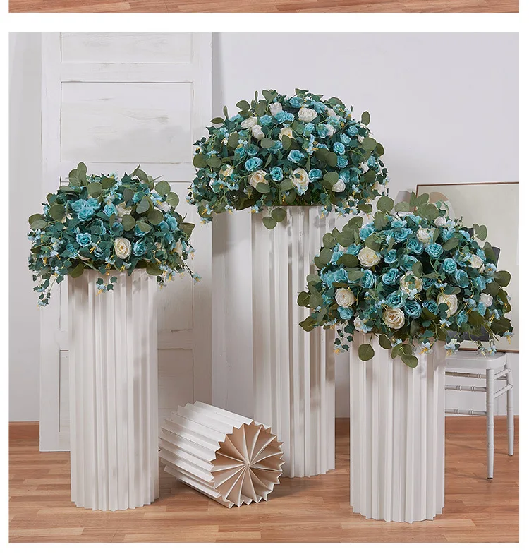30-80CM Großhandel Künstliche Rosenblütenkugel für Hochzeitsdekoration, Blumenleiste für geometrische Ständer, Schaufenster, Ausstellungen und Event-Dekoration – Detail 5