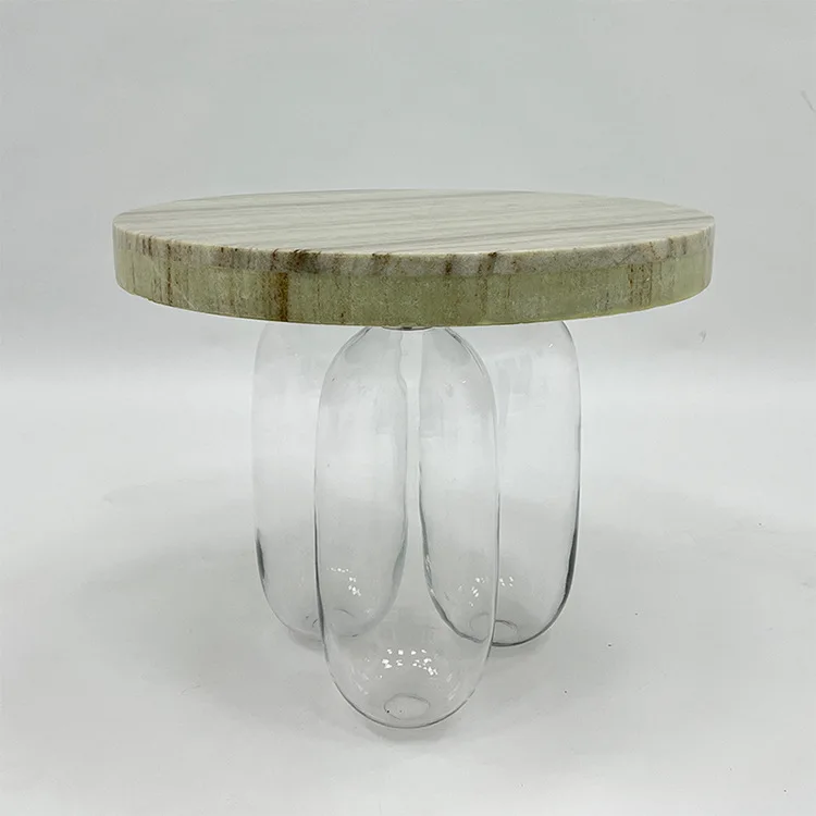 Internet-famous glass side table, villa model room, hotel living room coffee table