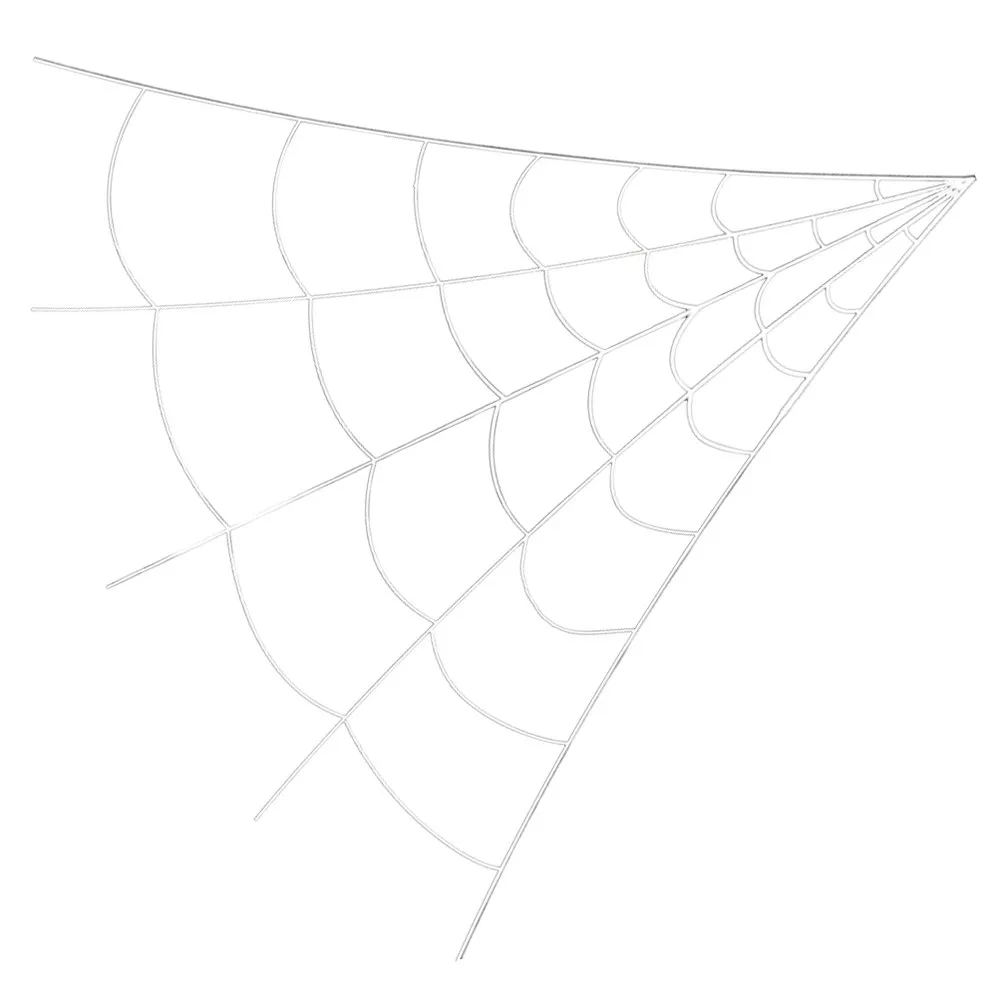 

Large Spider Web Decoration Triangle Shape Halloween Prop Bright White Polyester Material Easy Install No Damage Surface Spooky