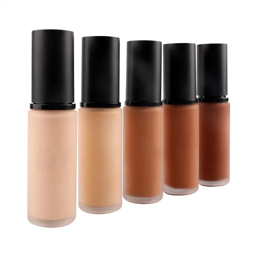 

Custom 5colors Water Liquid Foundation Long Lasting Hydrating Fine Comfortable Easy To Wear Full Coverage Bulk Face Makeup