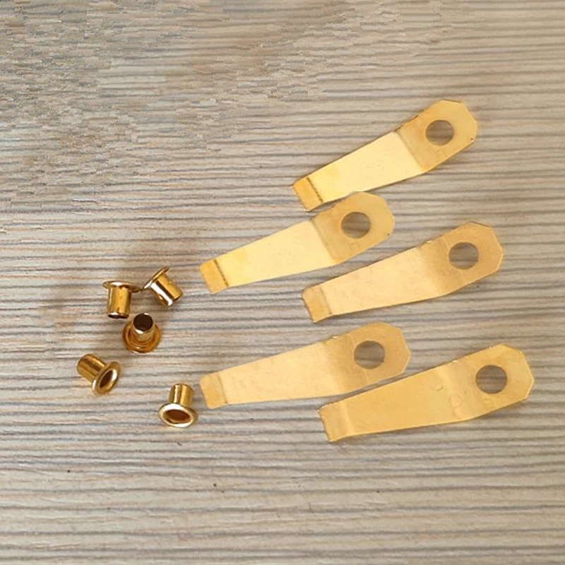 Golden Alloy Cam Spring Sheet Plate Eyelet Rivets 5 Set For Zippo Kerosene Lighter DIY Upgrade Inner Replacement Repair Part