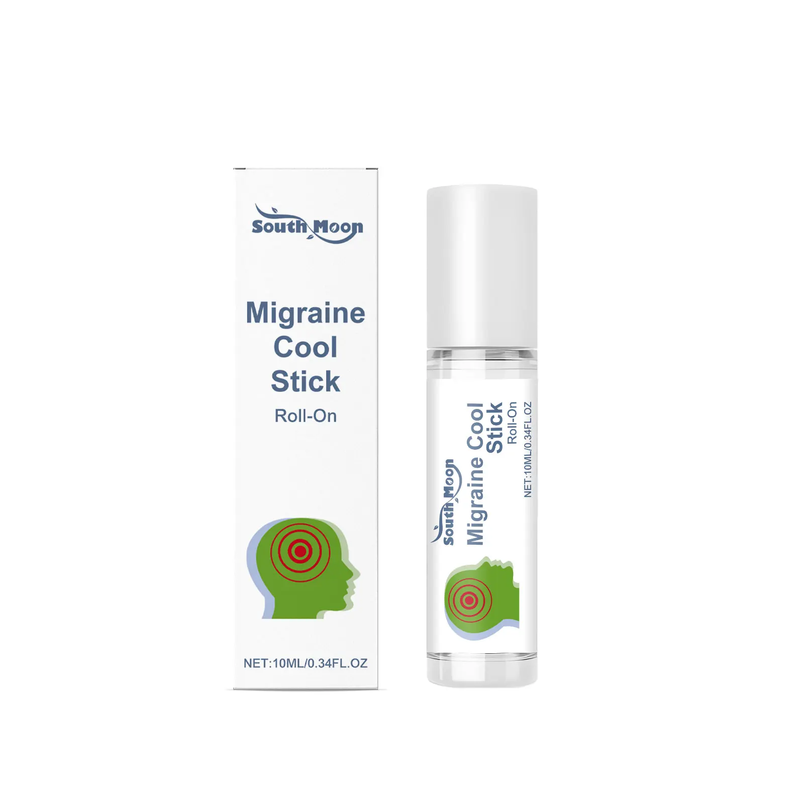 South Moon Headache Relief Soothing Roll-On Ball, Helps Relax and Relieve Tension, Head and Neck Care Cooling Roll-On