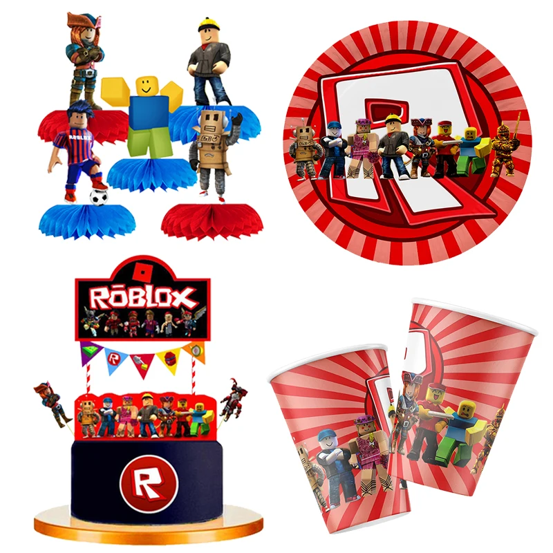 Robot Theme Birthday Party Paper Cup Plate Decoration For Children Toy Gift Packing Banner Honeycomb Tattoo Sticker Supplies