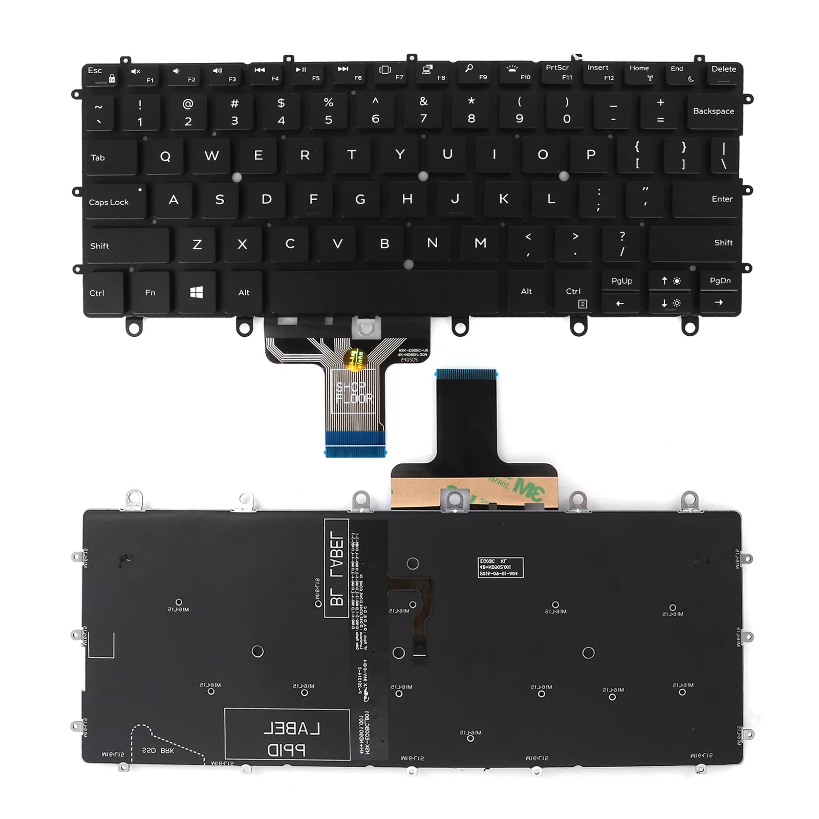 New Replacement Genuine Laptop Keyboard For DELL 9365/XPS13 9365/P71G BLACK Backlit US Layout