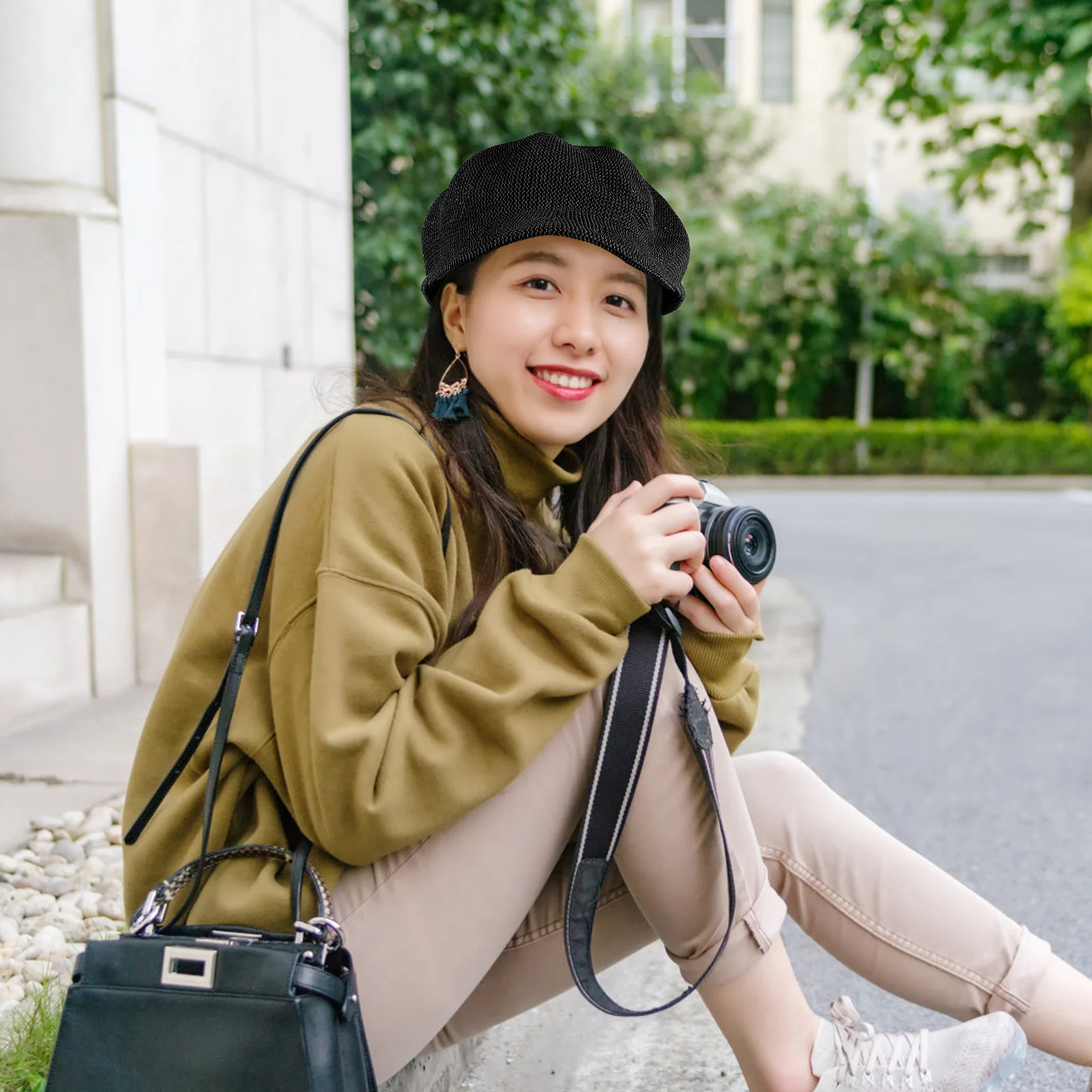 1 قطعة قبعة القش مثمنة للنساء يندبروف تنفس الأنشطة في الهواء الطلق الشاطئ السفر تشغيل قبعة الصيد