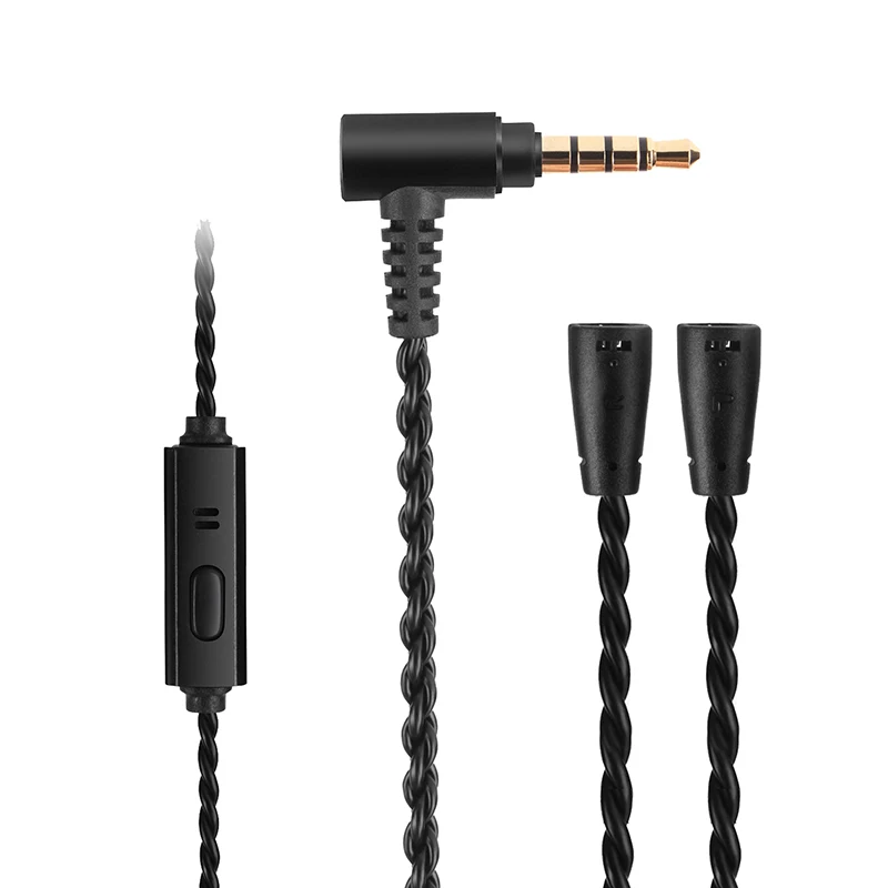 For Sennheiser IE80I IE8  IE80 IE80S Earphones Replaceable 4-Strand 3.5mm Single Crystal Copper Upgrade Cable