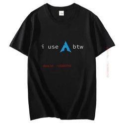 Use Arch Btw T Shirt For Men Linux Operating System Graphic T Shirts Unisex Summer Short Sleeve T-Shirt Harajuku Mens Clothes