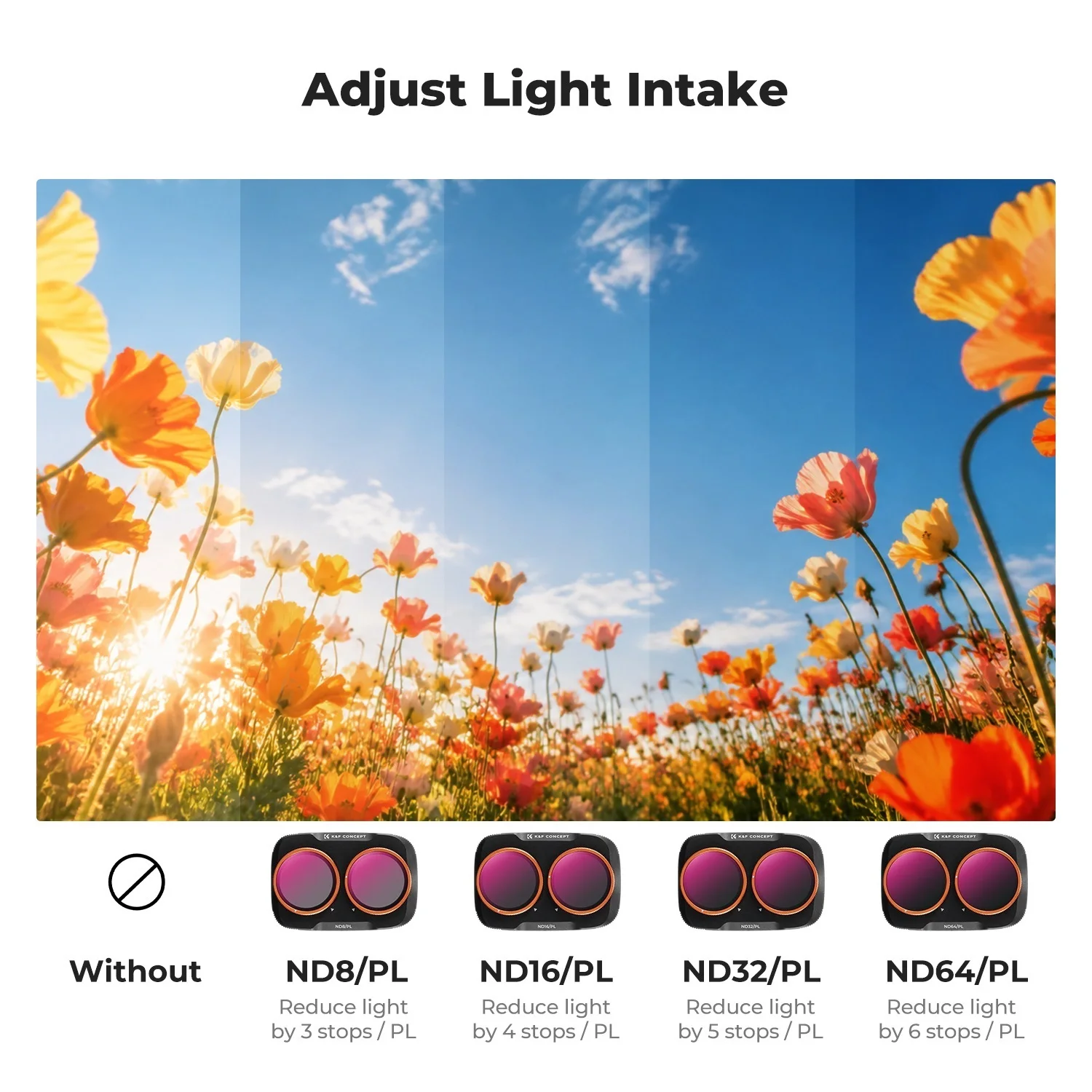 Zestawy filtrów K&F Concept 2w1 ND CPL do DJI OSMO Pocket 4 Pro, zestaw filtrów ND, filtr OSMO 4P, filtr dyfuzyjny Pocket 4P w kolorze czarnym — zdjęcie produktu 3