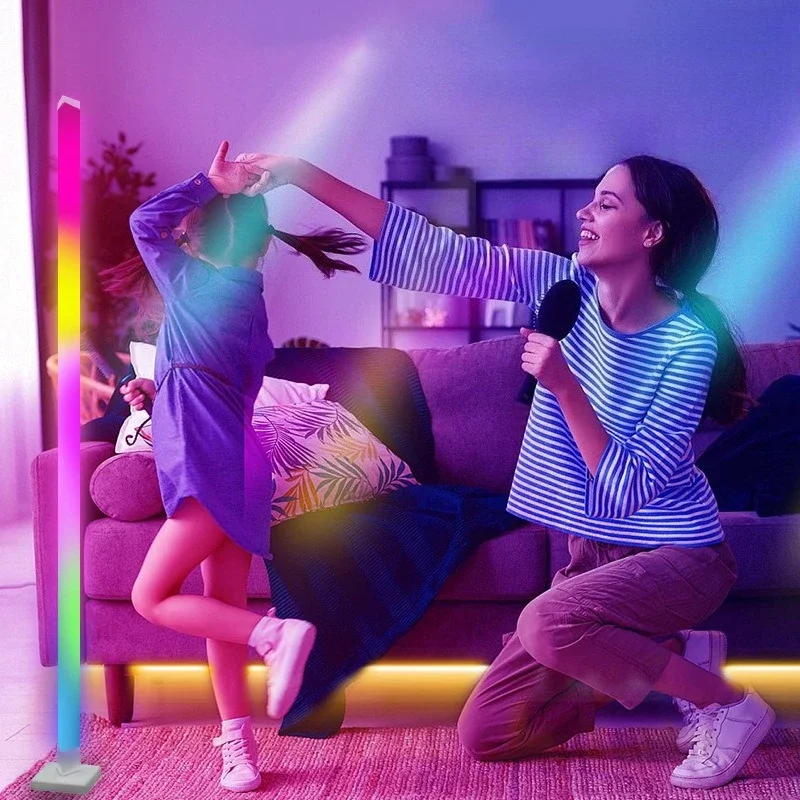 

RGB Colorful Wall Corner Atmosphere Light for Living Room Bedroom Smart APP Music Rhythm Luminous Floor Lamp Home Decor