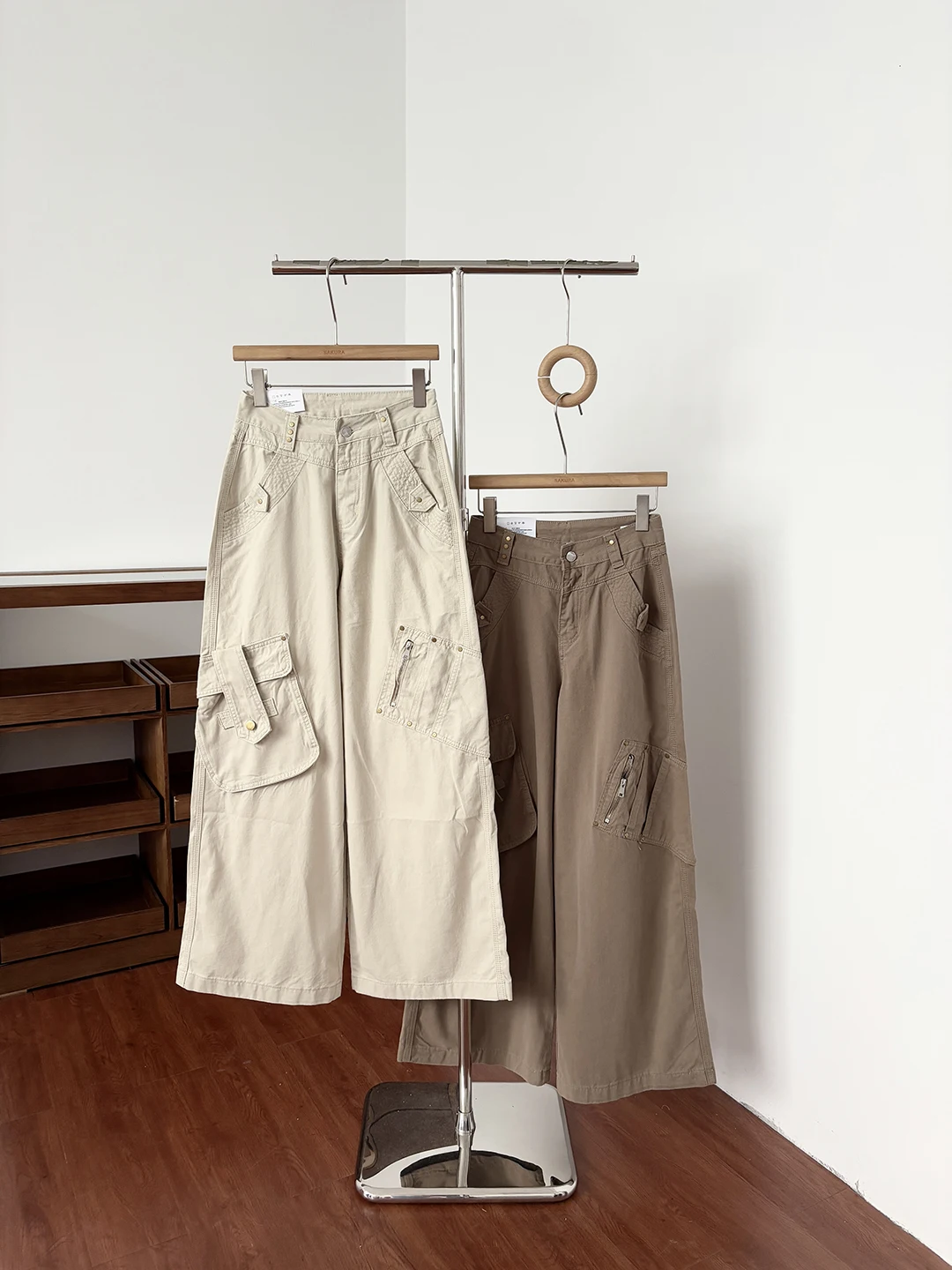

Cool High Waist Wide Leg Denim Jeans Women's Summer Loose Slimming Long Trousers Loose Feel Straight Leg Pants Multi Pockets