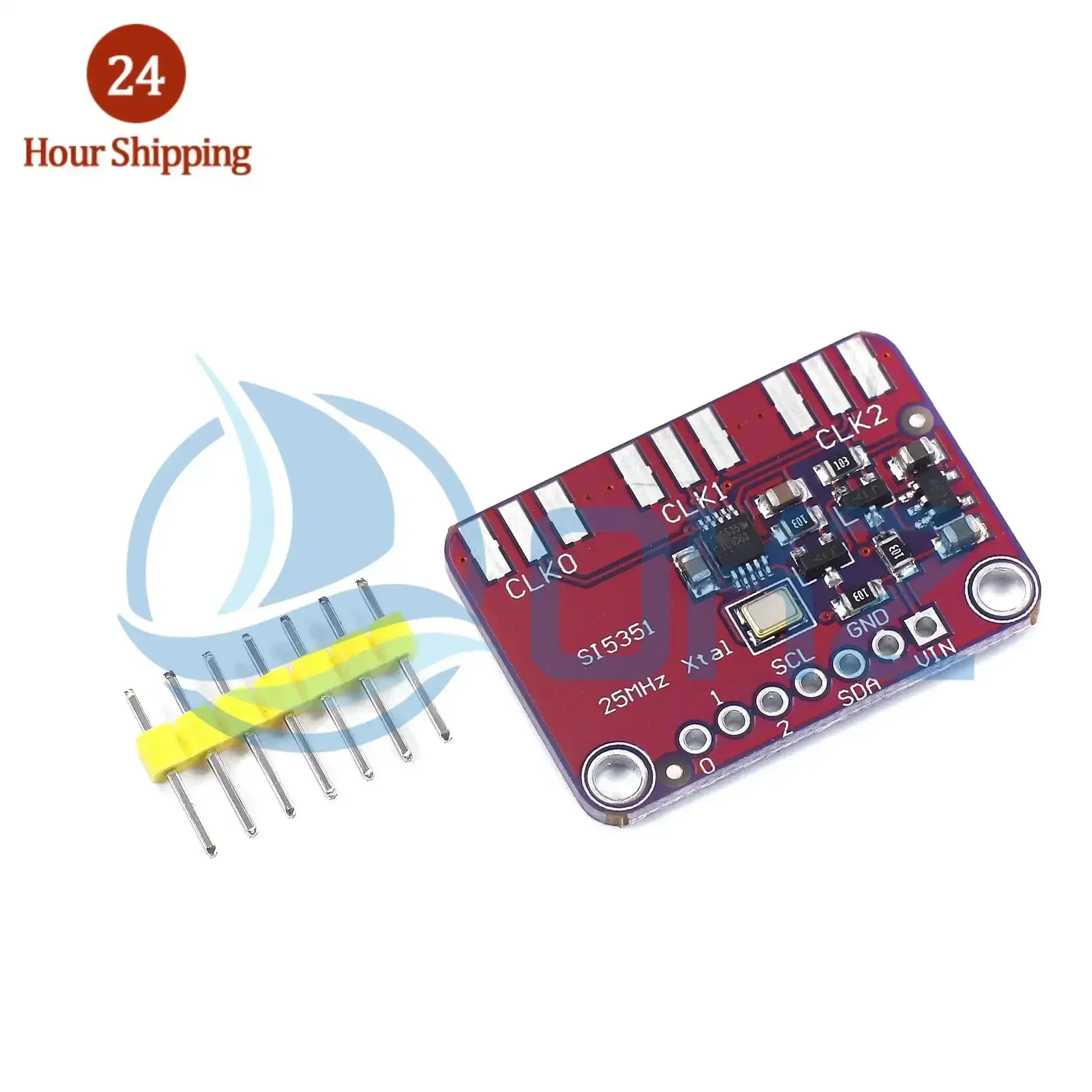 2pcs DC 3V-5V 5351 Si5351A Si5351 I2C Clock Generator Breakout Board Module Signal Generator Clock 8KHz-160MHz