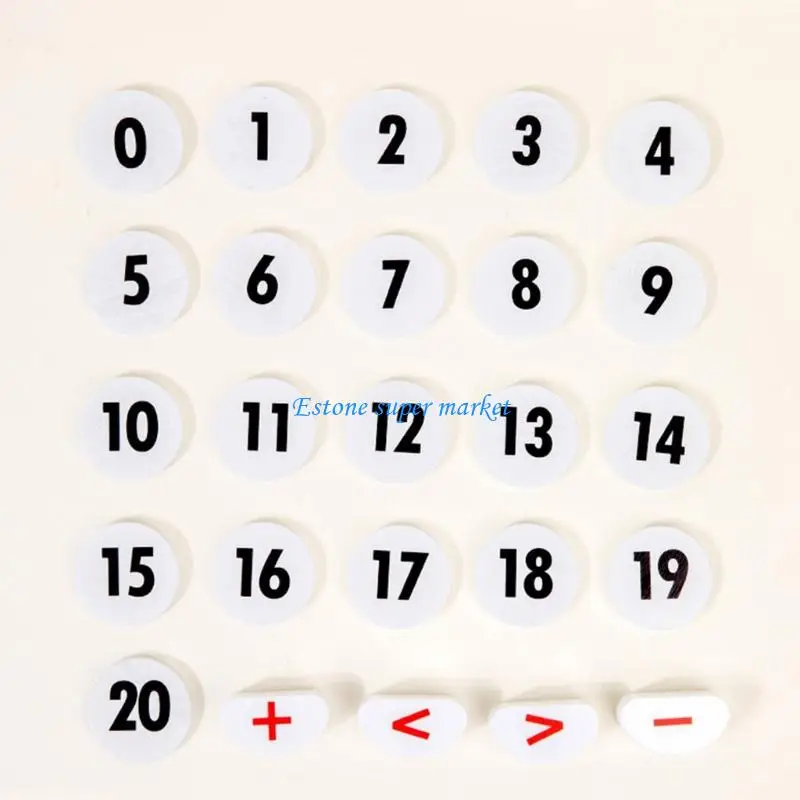 090B Giocattolo educativo per matematica precoce Numero tavole puzzle in legno Gioco per pratica sottrazione Set