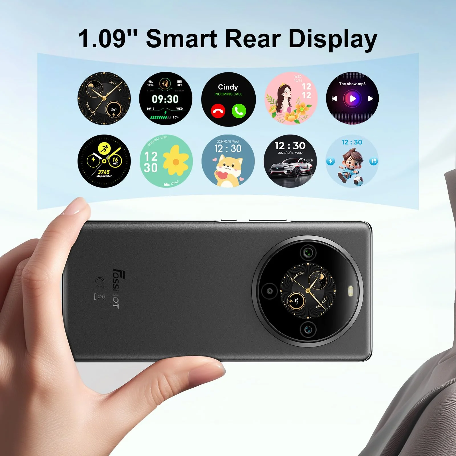 هاتف ذكي FOSSiBOT S3Pro، Helio G85 20 جيجابايت + 128 جيجابايت | هاتف محمول غير مقفول بنظام Android14 سعة 1 تيرابايت، وهواتف محمولة بشاشة مزدوجة، وبطارية 5000 مللي أمبير في الساعة