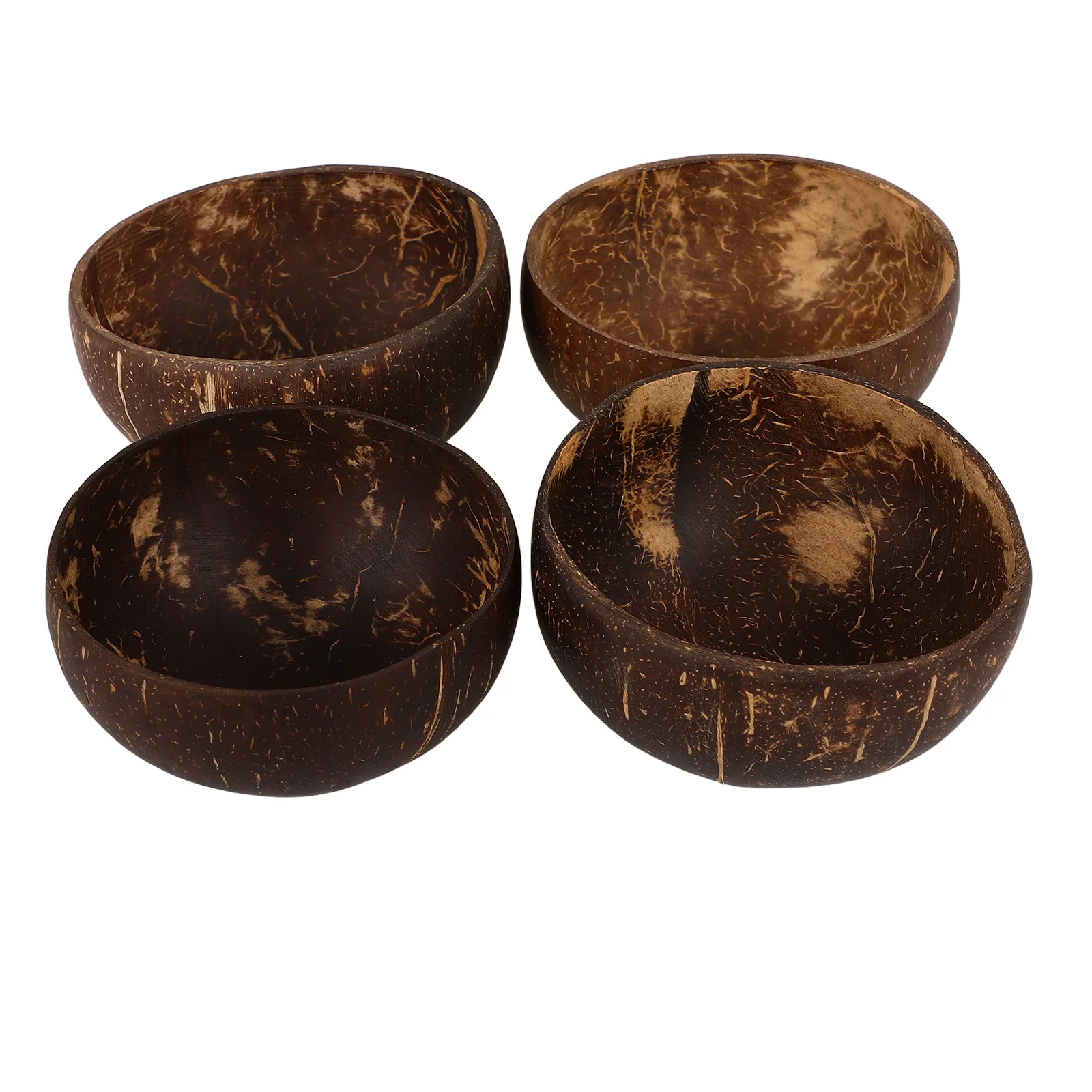 

4pcs Shell Bowls Natural Wood Small Stable Party Dessert Salad Food Home Storage Kitchen Coconuts Shell
