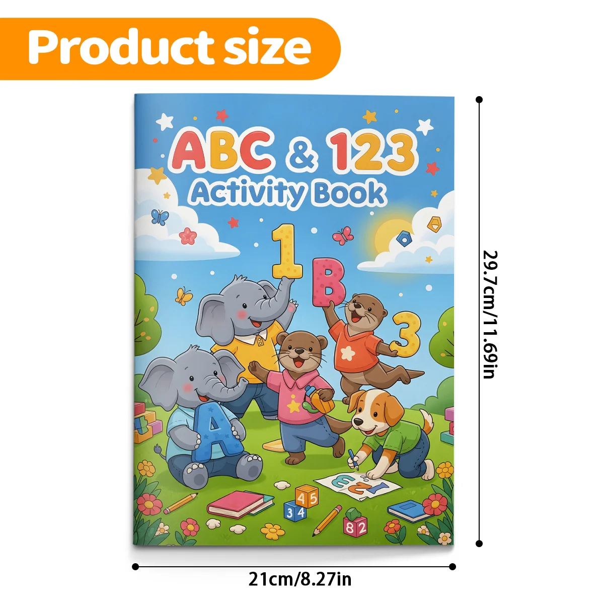 ABC and 123 Handwriting Practice Book to Learn Letters and Numbers Improve Pen Control and Early Writing Skills