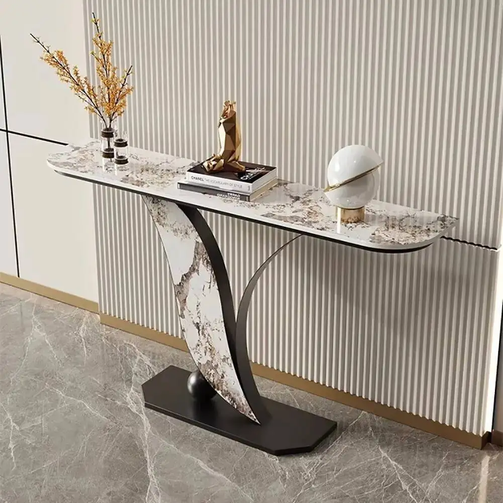 Table Modern Nordic Glamour Corner Luxury Elegant Delicacy Entryways Table Fashion Unique Tavolo Salotto Hallway Table Furniture