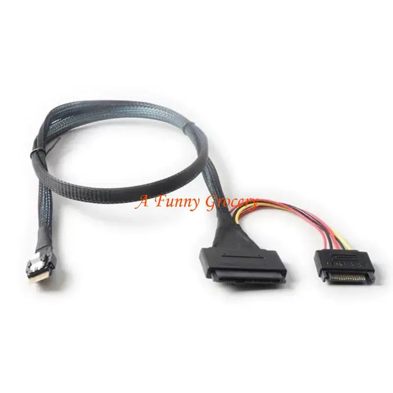 

652E PCIe4.0 Slimsas SFF-8654 4i to SFF 8639 U.2 Hard Disk SSD Cable 15P Cord